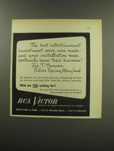1949 RCA Victor Television Ad - The best entertainment investment - $18.49
