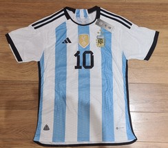 Argentina 2022 PLAYER VERSION Soccer Jersey 3 STARS MESSI DI MARIA DYBAL... - £72.11 GBP