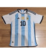 Argentina 2022 PLAYER VERSION Soccer Jersey 3 STARS MESSI DI MARIA DYBAL... - £70.79 GBP