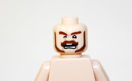 USA Minifigure Toy Angry Head Sideburns Mustache head DIY - £4.35 GBP