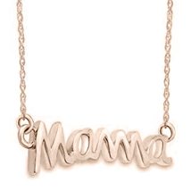 Mother&#39;s Day Jewelry Mama Pendant Necklace in 14K Gold Finish 925 Sterli... - £59.94 GBP+