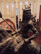 Sculpture of Indian on Horseback- Signed H. Hohmann - £154.65 GBP