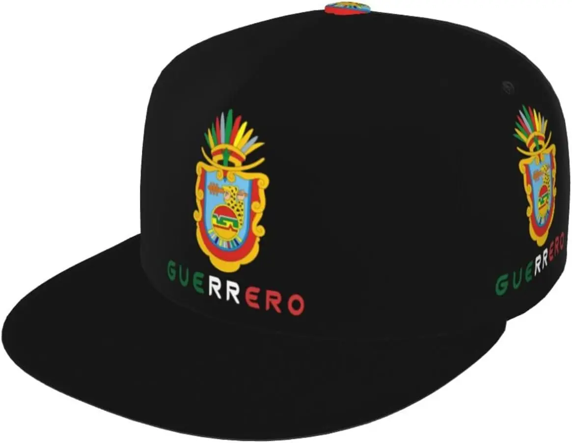 Guerrero Mexico State Flag Unisex 3D Print Classic Baseball Cap Snapback Flat - £14.25 GBP