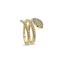 Real 10k Gold Wrap Snake Ring Women Band Size 7 - £190.71 GBP