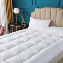Mattress Topper Short Queen Size, Down Alternative Featherbed Microfiber - $1,252.90 MXN