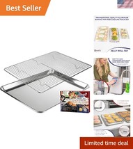 Premium 15x10 Aluminum Jelly Roll Pan with Heavy-Duty Stainless Cooling ... - $812.66 MXN