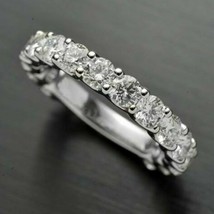 1.60 KT Rotondo Diamanti Finti Anniversario Fede Nuziale Argento Sterling - £153.16 GBP