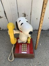 Vintage Snoopy &amp; Woodstock Rotary Dial Phone Peanuts 1976 Peanuts - £86.94 GBP