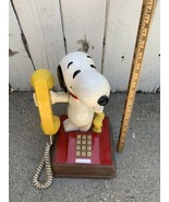Vintage Snoopy &amp; Woodstock Rotary Dial Phone Peanuts 1976 Peanuts - £86.12 GBP