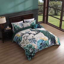 Peacock Jardin 5 Piece Reversible Comforter Set - €146,07 EUR - €155,20 EUR