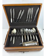 Vintage Oneida Community Silverplate Flatware - Silver Flower 73 Pieces ... - $205.15 CAD