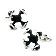 DRONE CUFFLINKS Unmanned Aerial Vehicle Replica Remote UAV Black NEW w G... - $11.95