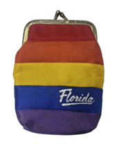 Vintage Florida Rainbow Souvenir Coin Purse   - 1980&#39;s - £8.96 GBP