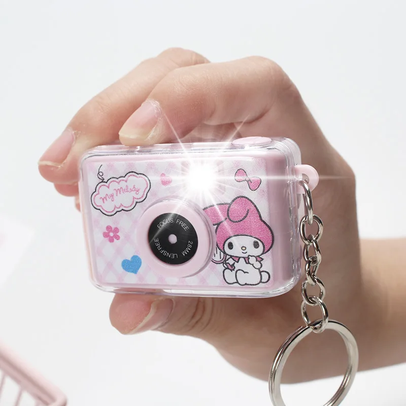 Kawaii Sanrio Keychain Cute Cartoon Kuromi My Melody Cinnamoroll Key Ring Camera - £9.64 GBP