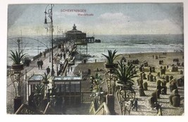 Scheveningen Wandelhoofd Sheveningen Pier Beach Netherlands Postcard - $12.00