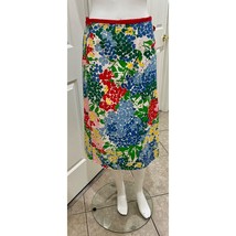 Floral Wrap Around Midi Skirt BRIGGS New York VTG - £21.35 GBP