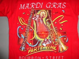 Vintage Screen Stars Madri Gras Bourbon Street Party Time Music T-Shirt Fits S - £14.37 GBP