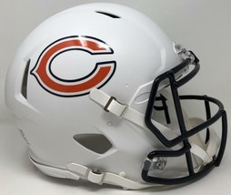 Chicago Bears Riddell Flat White Matte Revolution Speed Authentic Helmet - £278.97 GBP