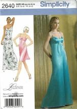 Simplicity Sewing Pattern 2640 Strapless Dress Formal Gown Misses Size 6-14 - $9.74