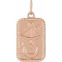 14k Rose Gold Bow and Arrow Pendant - £286.96 GBP