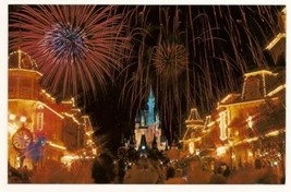WALT DISNEY WORLD Postcard Fantasy In The Sky Fireworks 3x5 0100-10255 U... - $5.98