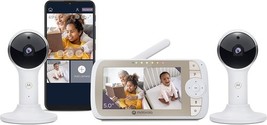 Motorola VM65-5 WiFi Video Baby Monitor with Two Cameras - White - $134.99