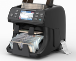 2-Pocket Money Counter Machine Mixed Denomination, Money Sorter, Built-I... - £1,576.58 GBP