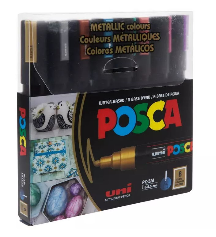 Metallic Uni Posca Paint Markers - 8 Piece Set - $44.54