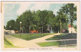 Postcard Memorial Park Leamington Ontario - £2.90 GBP