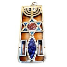 Bluenoemi Messianic Symbol Home Decor Spiritual, Menorah Star of David Fish - £26.14 GBP