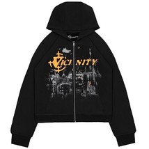 Retro fashion style oversized sweater hoodie men Y2K street loose Harajuku all-m - $104.30
