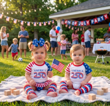 America 250 Baby Patriotic Outfit - 2026 250th Anniversary Infant Romper... - $20.00+