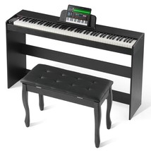 VEVOR 88 Key Fully Weighted Digital Piano Dual Keyboard Cabinet Bracket Bench - €351,04 EUR