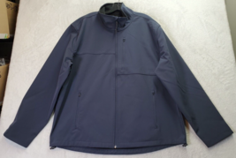 St. John&#39;s Bay Jacket Men Size XL Gray Waterproof Polyester Long Sleeve Full Zip - £27.90 GBP