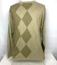 Crazy Horse XL Sweater Brown Geometric Long Sleeve Claiborne Company MHR... - £15.81 GBP