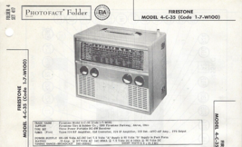 1958 FIRESTONE 4-C-35 PORTABLE Tube RADIO Photofact SERVICE Repair MANUA... - £7.90 GBP