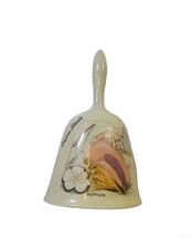 Vintage Tropical Ceramic Hand  Bell Cajun Island Print - $7.99