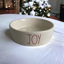 Rae Dunn &quot;JOY&quot; Cat Pet Food Water Bowl Holiday Christmas Red 5&quot; NEW - £16.15 GBP