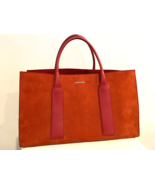 DSQUARED2 Red Suede Leather Large Weekend Tote Handbag - $732.93 CAD