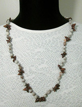 Natural Seashell Strand Necklace Beachy Boho Brown Gray  Off White Tones  - £10.39 GBP