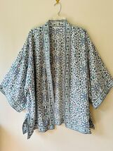 Max Studio One Size Open Kimono Swim Cover Up Tunic Floral Boho Chic - $21.70