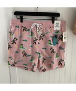 Party Pants Men’s Pink Let’s Par-Tee Golf Print Swim Trunks Board Shorts... - $36.50