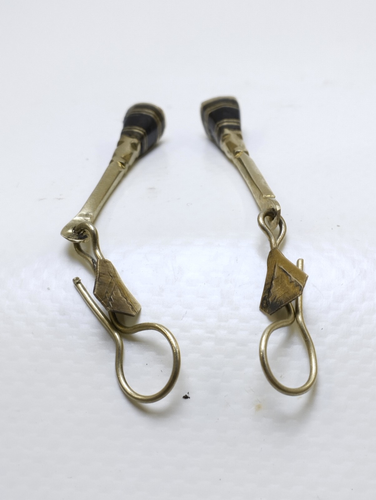 Vintage Tuareg Silver Long Drop Earrings – Handcrafted Tribal Design Item image 3
