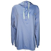 Columbia PFG Tamiami Hooded Wind Breaker Womens M Blue Vented Pullover Light - £14.00 GBP
