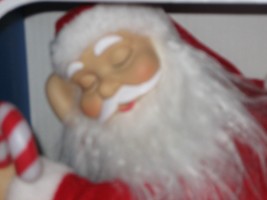 Mr Christmas 19.5&quot; Animated Sleeping Santa Snores Musical Lighted Holiday Decor - £35.73 GBP