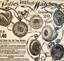 1900 Ladies Gold Filled Watches Advertisement Victorian Sears Roebuck 5.... - $368.38 MXN