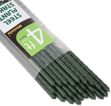 Steel Plant Stakes 4 Feet, Plastic Coated Metal Garden Stakes 25 Pack - £35.34 GBP