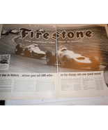 Vintage Firestone Tires Race Car Double Page Print Magazine Advertisemen... - €13,99 EUR