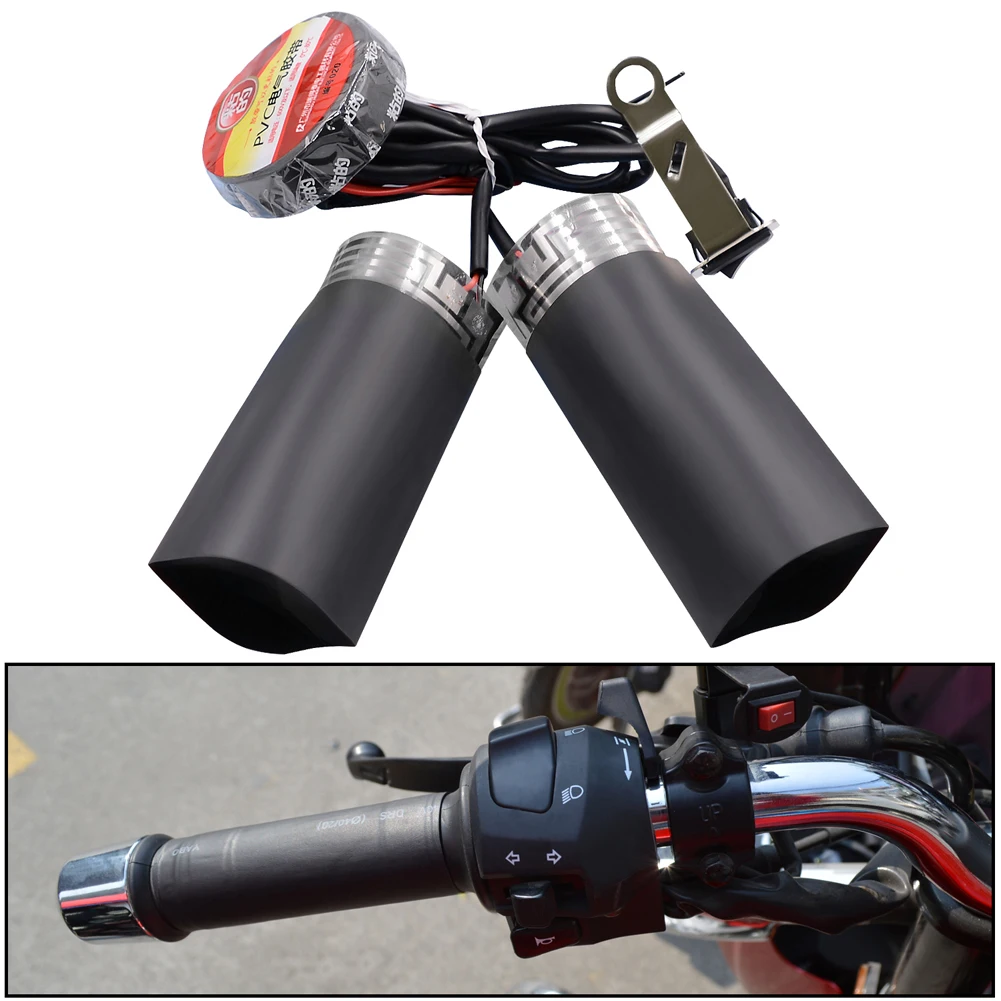 DC 12V Electric Molded Grips - Waterproof Adjustable Hot Grip Handle for Motor - £13.14 GBP