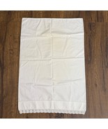 Vintage Single Handmade Crochet Lace-Edged Pillowcase White - $148.33 MXN